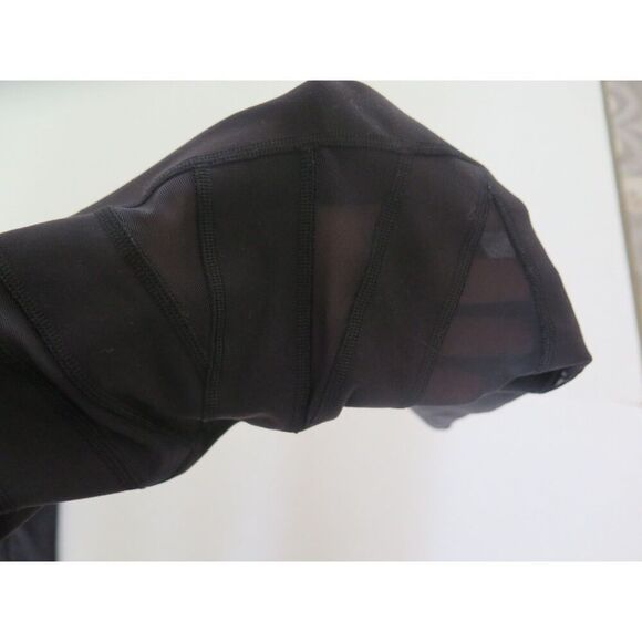 Lululemon Women's Sz 4 Black Tech Mesh Full Length Leggings - Picture 6 of 7